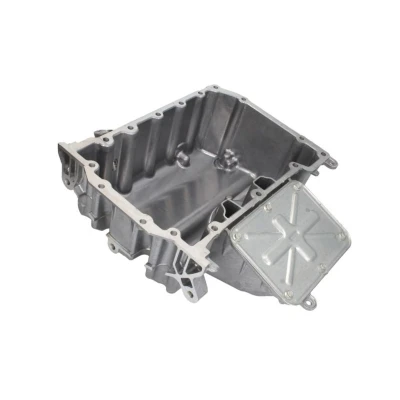 Abbildung von TOPRAN 116 363 Ölwanne mit Ölablassschraube Bohrung für Ölstandsensor, ohne Sensor Aluminium SEAT: Ibiza 4, VOLKSWAGEN: Polo V Hatchback