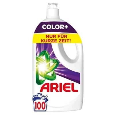 Abbildung von Ariel Flüssigwaschmittel, 100 Waschladungen Color+, Kraftvolle Fleckenentfernung in nur 1 Waschgang, selbst bei Kaltwaschzyklen