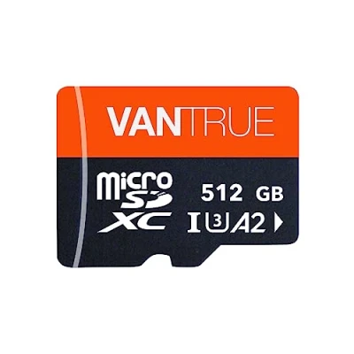 Abbildung von VANTRUE 512GB microSD Speicherkarte, UHS I U3 4K, inkl. Adapter, Kompatibel mit Dashcam, Smartphone, Tablet, Action Camera und Überwachung Kamera (512G)