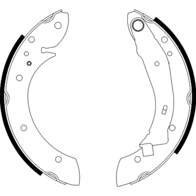 Abbildung von TEXTAR 91052900 Bremsbacken 228,6 42 mit Handbremshebel CITROËN: Xsara Picasso, PEUGEOT: Partner I Combispace, Van