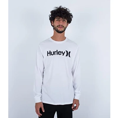 Abbildung von Hurley EVD ONE AND ONLY Solid LS Tshirt print, Herren, Größe: Large, White