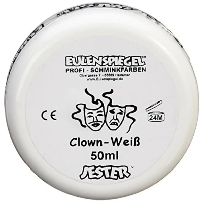 Abbildung von Eulenspiegel 500507 Clown Weiß, 50 ml, Creme Schminke auf Fettbasis