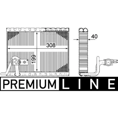 Abbildung von MAHLE ORIGINAL AE 124 000P Verdampfer mit Expansionsventil