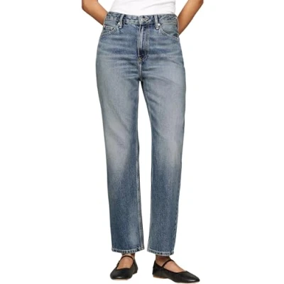 Abbildung von Tommy Hilfiger Straight HW Jeans Leg, Damen, Größe: 34x32, Pat