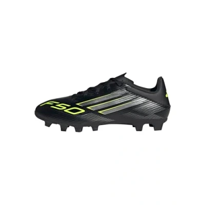 Abbildung von adidas Unisex F50 Club Firm Multi Ground Football Boots Fußballschuhe, Core Black/Iron Metallic/Lucid Lemon, 38 EU