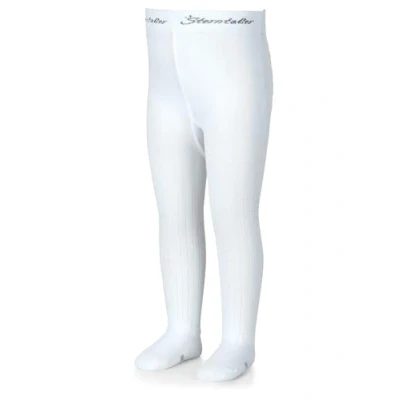 Abbildung von Sterntaler Strumpfhose Rippenmuster Kinderstrumpfhosen mit Muster Unisex elastischem Bund für bequemen Halt Komfortable vielseitig zu kombinieren weiß, 80
