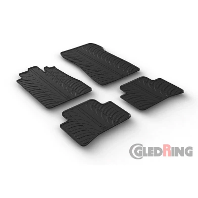 Abbildung von Gledring 0507 Fußmattensatz Gummi vorne und hinten 4 schwarz 750mm 550mm MERCEDES BENZ: C Class Saloon
