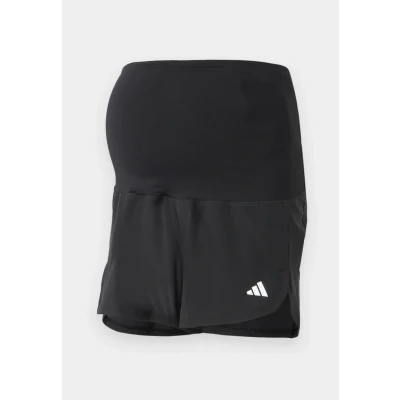 Abbildung von adidas Performance Pacer Woven Stretch Maternity Kurze Sporthose, Damen, Größe: Medium, Black/carbon