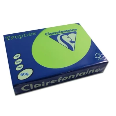 Abbildung von Clairefontaine 1875C Ries Druckerpapier / Kopierpapier Trophee, intensive Farben, DIN A4, 80g, 500 Blatt, Minz, 1