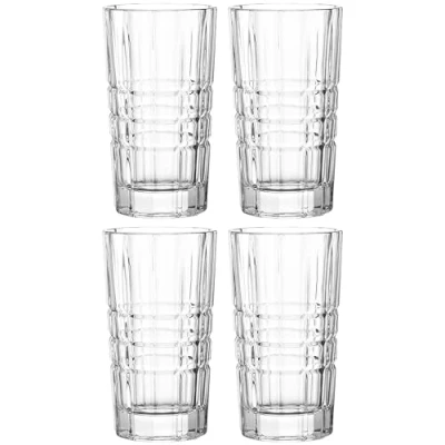 Abbildung von Leonardo Spiritii Trink Gläser 4er Set, spülmaschinenfeste Wasser Gläser, Saft mit Schliff, stoßfestes 260 ml, 022759