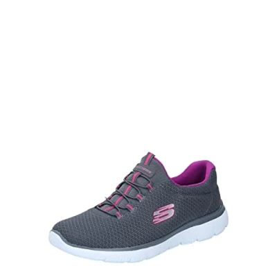 Abbildung von Skechers Damen Summits Sneaker, Grey Charcoal Black Purple, 37.5 EU