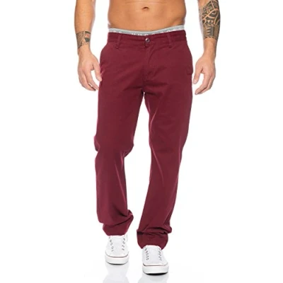 Abbildung von Rock Creek Herren Chino Hose Herrenhose RC 2083 [Bordo W34 L34]