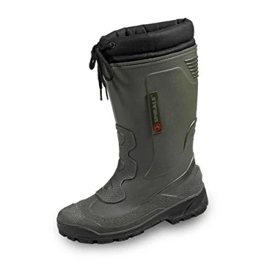 Abbildung von Spirale John Herren Gummistiefel Warm Gefüttert Winterstiefel Schneestiefel Warmfutter Arbeitstiefel Regenstiefel Wasserdicht, oliv, EU 45