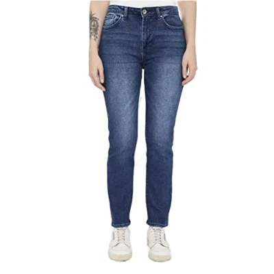 Abbildung von ONLY Women&#039;s ONLSUI MID Slim ANK DNM PIM114 Jeans, Dark Blue Denim, 30W / 32L
