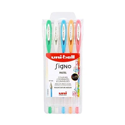Abbildung von Uni Ball Signo um120ac/5 Samt 5 Tintenroller Gel Pastell 0,7 mm sortiert