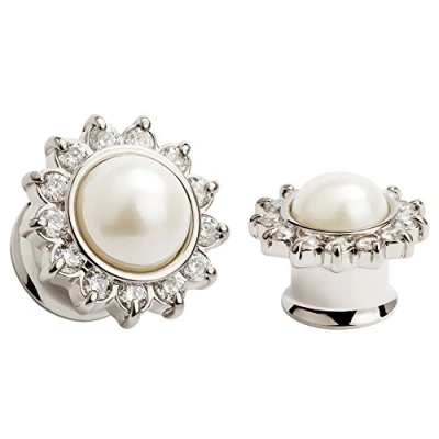 Abbildung von KUBOOZ Opal Sonnenblume Ohrstöpsel Tunnel Messgeräte Keil Piercings Schmuck
