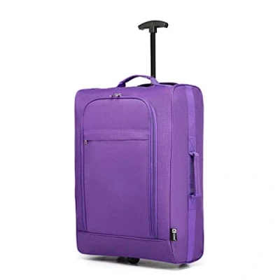 Abbildung von KONO Handgepäck Softcase Leicht Kleiner Rollkoffer Trolley Stoffkoffer Polyester (Violett)