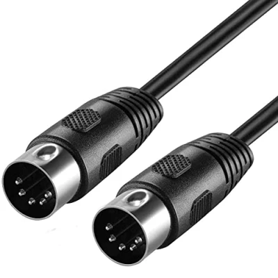 Abbildung von CABLEPELADO Audiokabel DIN 5 polig poliges MIDI Kabel für Controller Instrumente, Klaviertastatur Sequenzer, Batterie, Prozessor Effekte, Multi Effekt Pedal, Schwarz 1 Meter