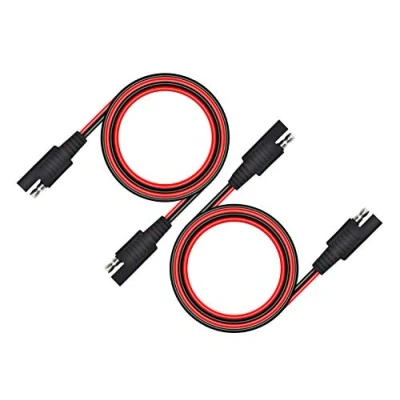 Abbildung von CERRXIAN 2 Stück SAE auf poliger Schnellverbindungs /Trenn Verlängerungskabelbaum, 18 AWG, DC Power Heavy Duty Kabelstecker (50 cm)