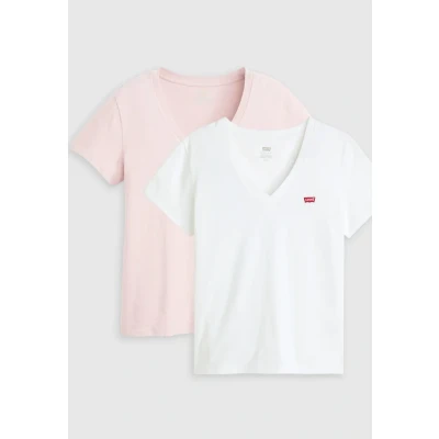 Abbildung von Levi&#039;s Perfect TEES 2 PACK Tshirt basic, Damen, Größe: Large, Potpourri/white