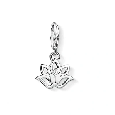 Abbildung von Thomas Sabo Damen Charm Anhänger Lotos Blüte Club 925 Sterling Silber 1300 051 14