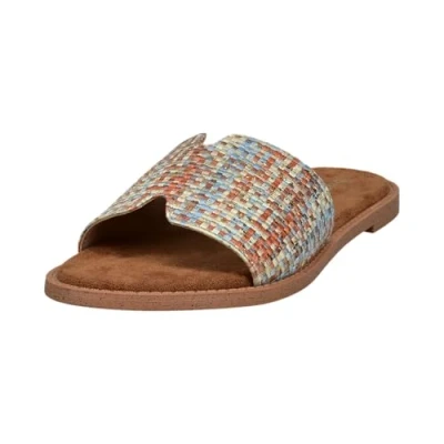 Abbildung von bugatti Pantolette flach, Damen, Größe: 40, Light blue/multicolour Schuhe