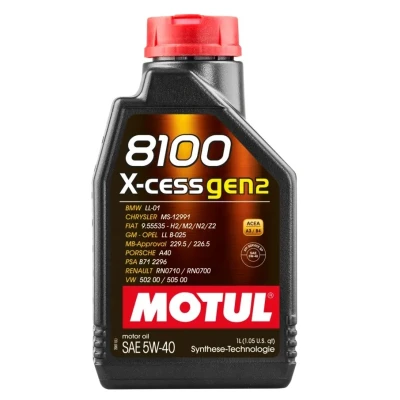 Abbildung von Motul 8100 X CESS GEN2 5W 40 1l Motoröl 112350 AUDI: A5 B8 Coupe, Q3, A4 Avant, VOLKSWAGEN: Golf 4, 5, 7, BMW: 3 Saloon, Touring