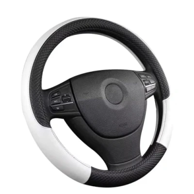 Abbildung von Pahajim Lenkradbezug Leder 37 38cm Lenkradhülle Universal Anti Rutsch Lenkradschoner Atmungsaktiver Lenkradschutz Geeignet für Auto/Jeep/SUV