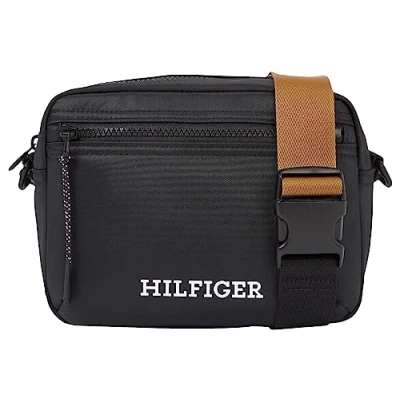 Abbildung von Tommy Hilfiger Herren Umhängetasche Monotype Ew Reporter mit Reißverschluss, Schwarz (Black), Onesize