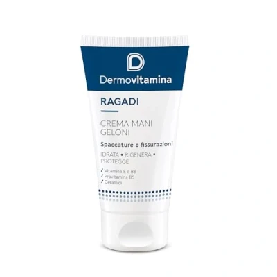 Abbildung von Dermovitamina Ragadi Geloni Fußcreme 75 ml Creme gegen Fissuren und Frost, mit Vitamin E, intensiv regenerierend, schützt, spendet Feuchtigkeit pflegt die Haut vor äußeren Einflüssen