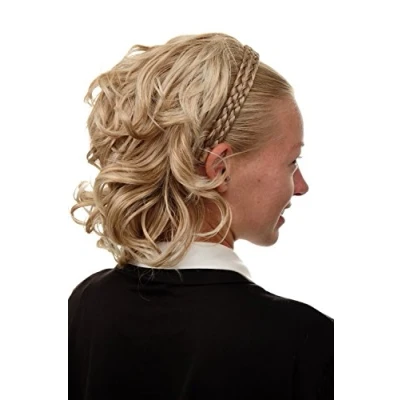 Abbildung von WIG ME UP 90605 27T613 Halbperücke Haarteil edel mit geflochtenem Haarreif schulterlang Blond Mix gesträhnt wild wetlook