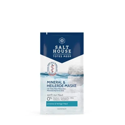 Abbildung von Salthouse Totes Meer Therapie Mineral &amp; Heilerde Gesichtsmaske, mit Zink und Mineralschlamm, klärt, reinigt beruhigt, 2x7ml