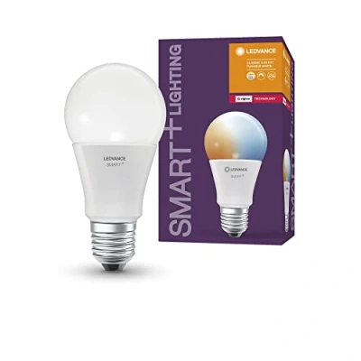 Abbildung von LEDVANCE e27 LED Lampe, Zigbee smart home Leuchtmittel mit 9 W (806Lumen) ersetzt 60W Glühbirne, dimmbar, Tunable weiß Lichtfarbe (2700 6500K), kompatibel Alexa, google oder App, Lampe im 1er Pack