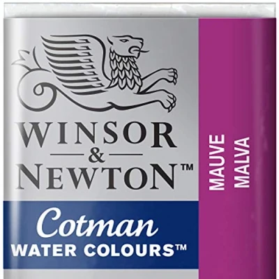 Abbildung von Winsor &amp; Newton 0301398 Cotman Aqarellfarbe 1/2 Napf, gute Transparenz, hervorragender Tönungsstärke und Maleigenschaften, Malve