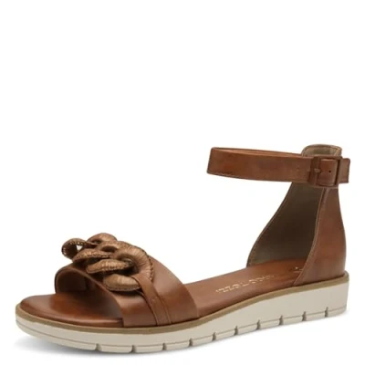 Abbildung von Marco Tozzi Riemensandalette, Damen, Größe: 39, Cognac Schuhe