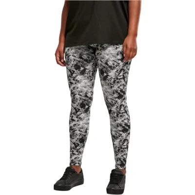 Abbildung von Urban Classics SOFT AOP Leggings Hosen, Damen, Größe: XXL, Blackfading