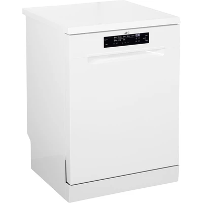 Abbildung von AEG FFB53617ZW Standgeschirrspüler Serie 6000 mit SatelliteClean 60cm AirDry Trocknungsergebnisse D Energiesparend Besteckkorb Display Startzeitvorwahl Wasserstopp