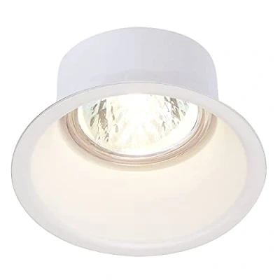 Abbildung von SLV HORN O LED Einbaustrahler, Dimmbare Decken Lampe zur Beleuchtung innen, Spots, Fluter, Deckenstrahler, Deckenleuchten, Einbau Leuchte GU10, rund, weiß, max. 50W, inkl. Clipfedern