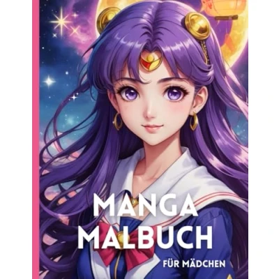 Abbildung von Manga Malbuch für Mädchen: ab 10 Jahren Kreativität und Entspannung Ausmalbuch Großformat A4 50+ Malvorlagen