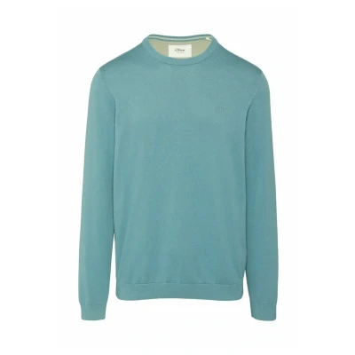 Abbildung von s.Oliver Logostickerei Strickpullover, Herren, Größe: XL, Blaugrün