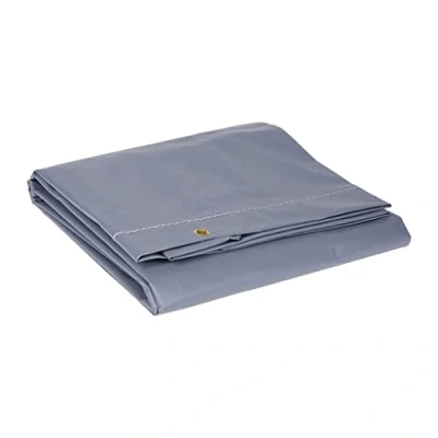 Abbildung von SPOTLIGHT Abdeckung für Anhänger Flachplane 200 x 120 cm / 400g/m² Größe XL wasserdichte Ladeabdeckung Farbe: Grau 100% PVC
