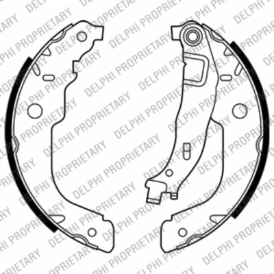 Abbildung von DELPHI LS2000 Bremsbacken 229 42 BMW: 3 Saloon, PEUGEOT: 207 Hatchback, 208 I CITROËN: C3 II