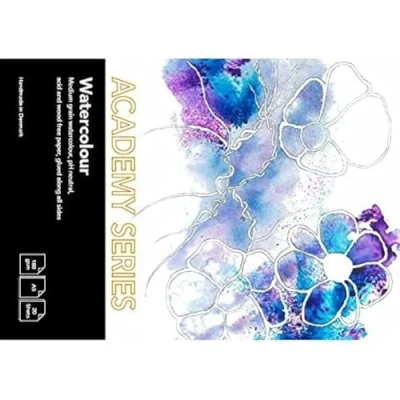Abbildung von PLAY CUT Academy Series Aquarellpapier A5 (Weiß) Aquarellblock 180g/m2 mit 20 Blättern Aquarell Papier Malblock Din Watercolor Block für Aquarellfarben, Weiss