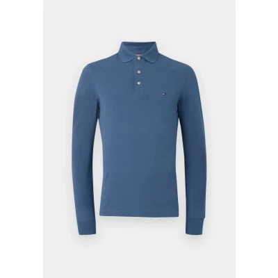 Abbildung von Tommy Hilfiger SLIM Langarmshirt, Herren, Größe: Medium, Aegean sea