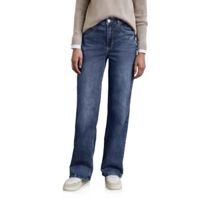 Abbildung von Street One WIDE LEG Jeans Straight Leg, Damen, Größe: 31x32, Blau