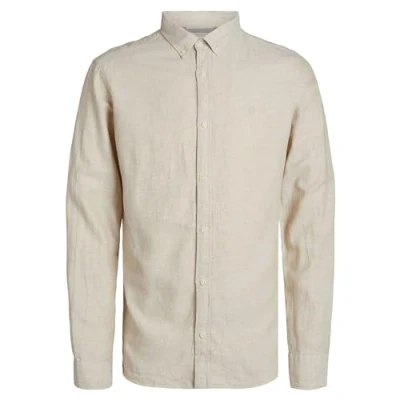 Abbildung von JACK&amp;JONES Herren JPRCCMAZE Linen Shirt L/S Button DOWN Langarmhemd, Fields of Rye/Fit:Comfort FIT, S
