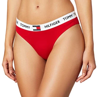 Abbildung von Tommy Hilfiger Damen Slip Unterwäsche, Rot (Tango Red), S