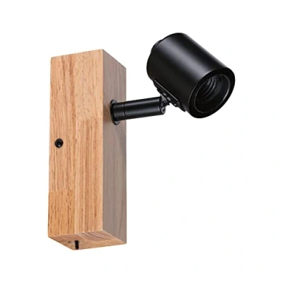 Abbildung von Paulmann 66770 Strahler Arvid 1 flammig max. 1x20 Watt Deckenleuchte Schwarz/Holz Spot Metall E27