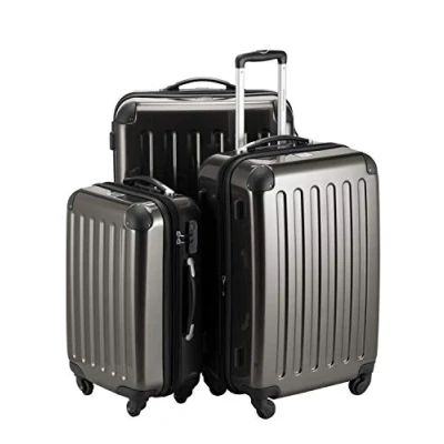 Abbildung von HAUPTSTADTKOFFER Alex 3er Koffer Set Trolley Rollkoffer Reisekoffer Erweiterbar, 4 Rollen, (S, M &amp; L), Graphit