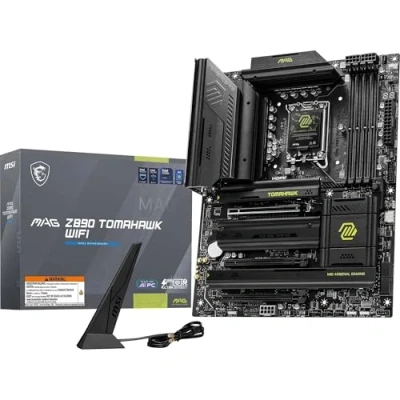 Abbildung von MAG Z890 Tomahawk WiFi Mainboard, ATX Unterstützt Intel Core Ultra Prozessoren (Series 2), LGA 1851 DDR5 Memory Boost 4 x (9200+ MT/s OC), 1 PCIe 5.0 x16, M.2 Gen5, 5G LAN, Wi Fi 7